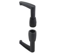 2 Embouts d'Espagnolette, Long, Haut et Bas, Composite, Noir, pour Volet Battant