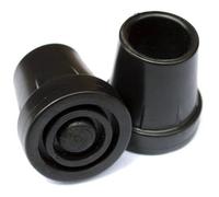 2 Embouts en Caoutchouc pour Cannes de Marche et Béquilles - Noir - 19mm
