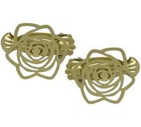 2 Embrasses, Pinces à Rideaux décoration en Metal, modèle Lina, Design Élégant, Couleur Or
