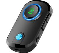 2 en 1 adaptateur audio sans fil Bluetooth compatible récepteur émetteur pour voiture Tv Pc casque noir