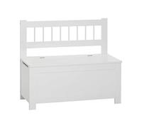 Atmosphera Banc de rangement JJ855 – coffre à jouets blanc pour enfant