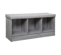 2 en 1 Banc et Rangement en Bois gris 3 Cases Mix n' modul Gris G