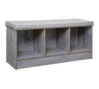 2 en 1 Banc et Rangement en Bois gris 3 Cases Mix n' modul Gris G