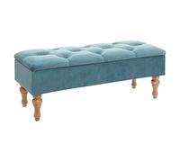 2 en 1 Banquette et Coffre en Velours 102 x 38 x 41 cm - Atmosphera