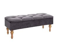 2 en 1 Banquette et Coffre en Velours 102 x 38 x 41 cm - Atmosphera