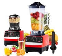 2-En-1 Blender Mixeur 5000W, 2.5L Mixeur Blender Multifonctionnel, 9 vitesses, Mixeur Haute Vitesse Sans Bpa, 4 Lames en Inox, Pour Glace PiléE, Jus, Smoothie, Fruits, LéGumes (2L 2000W)