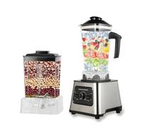 2-En-1 Blender Professionnel,2L Blender et 500ml Mixeur Smoothie,9 Vitesses,éLectrique Presse-Agrumes Avec 4 Lames En Acier Inoxydable,Pour Smoothies,Glace PiléE,PuréE,Sauce (Gris)