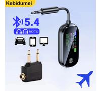 2 en 1 Bluetooth 5.4 émetteur récepteur stéréo 3.5mm AUX avion Audio adaptateur sans fil micro pour TV PC casque voiture avion Bluetooth 5.4