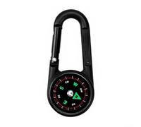 2 en 1 boussole thermomètre porte-clés, boussole de poche extérieure avec mousqueton, équipement de survie étanche pour randonnée, camping, navigation