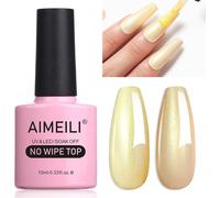 2 En 1 Brillant Perle Top Coat Vernis À Ongles Gel Semi Permanent Nacré Glitter Finish No Wipe Top Coat Longue Durée 10ml - 11