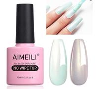 2 En 1 Brillant Perle Top Coat Vernis ¿¿ Ongles Gel Semi Permanent Nacr¿¿ Glitter Finish No Wipe Top Coat Longue Dur¿¿E 10ml - 10