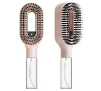 2 en 1 Brosse Demelante avec Brumisateur Cheveux, Brosse Cocooning, Brosse Coiffante, pour Cheveux Bouclés, Ondulés et Lisses, Anti-frisottis, Anti-nœuds (Gris)
