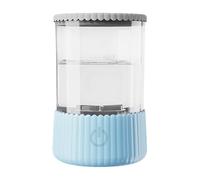 2 en 1 brosse nettoyante et sécheuse, machine de nettoyage de brosse automatique, machine de nettoyage de brosse de maquillage 5,91 x 3,54 pouces pour la maison, utilisation de voyage (Pink, bleue),