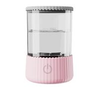 2 en 1 brosse nettoyante et sécheuse, machine de nettoyage de brosse automatique, machine de nettoyage de brosse de maquillage 5,91 x 3,54 pouces pour la maison, utilisation de voyage (Pink, bleue),