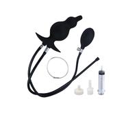 2 en 1 Butt / anal plug gonflable pour le kit de lavement en silicone de la douche