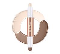2 en 1 Contour Foundation Stick Double Head Contour Pen Surligneurs Crayon de contour des ombres surligneurs pour le visage Bâtons de contouring anti-cernes Visage Body Shaping Highlight Stick # 03