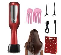 2 En 1 Coupe Fourche Cheveux,Appareil D'éLimination Des Fourches Avec Affichage Led,Rechargeable Par Usb Coupe Fourche Cheveux éLimine Les Pointes Fourchues Et Les Cheveux AbîMéS (Rouge)