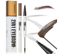 2 En 1 Crayon Sourcils Waterproof+Brosse à Pommade Sourcils,Crayon à Sourcils Liquide, Imperméable and Longue Durée Eyebrow Pencil,Maquillage Sourcils Femme Obtenir un Résultat Naturel (Marron)
