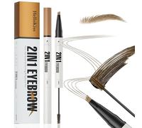2 En 1 Crayon Sourcils Waterproof+Brosse à Pommade Sourcils,Crayon à Sourcils Liquide, Imperméable and Longue Durée Eyebrow Pencil,Maquillage Sourcils Femme Obtenir un Résultat Naturel,4 Teintes