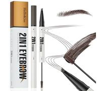 2 En 1 Crayon Sourcils Waterproof+Brosse à Pommade Sourcils,Crayon à Sourcils Liquide, Imperméable and Longue Durée Eyebrow Pencil,Maquillage Sourcils Femme Obtenir un Résultat Naturel (Marron Foncé)