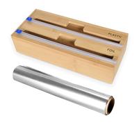 2 en 1 Distributeur Papier Aluminium et Film,Coupe-Capsule pour Tiroir de Cuisine,Distributeur Papier Aluminium Et Film,Rangement Papier Alu Et Film