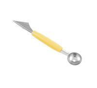 2 En 1 Double Tête Fruits Boule Disspositif De Sculpture Waterlemon Scoop Melon Digger Jar Purée Baller Crème Glacée Cuillère