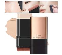 2 en 1 - Fond de teint anti-rides de luxe, pinceau de maquillage pour fond de teint multi-usages, fond de teint léger et hydratant, longue durée, imperméable, fond de teint à double extrémité