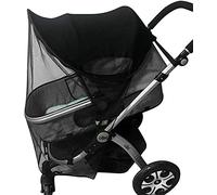 2 En 1 Housse de Soleil pour Poussette Bébé avec Moustiquaire Pare-soleil Poussette Universelle Ombrelle Poussette UPF50+ Anti-UV Auvent de Landau Coupe-vent Imperméable Parasol Anti-solaire