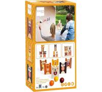 2 En 1 Jeu D'empilement Et De Quilles - Animaux Multicolor TU