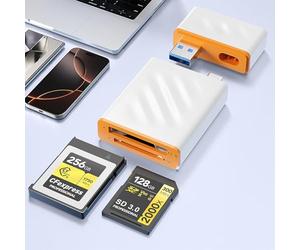 2 en 1 Lecteur de carte CFexpress Type B & Lecteur de Carte SD, USB-C/USB-A Double Connecteur SD/CF express Type-A Memory Card Lecteur Adaptateur avec USB 3.2 10Gbit/s pour Windows/Mac/Linux/Android