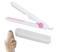 2 en 1 Lisseur Cheveux Mini lisseur de Voyage Professionnel Lisseur Boucleur Cheveux en Céramique pour Tous Types de Cheveux Cadeaux pour Femmes (Blanc)