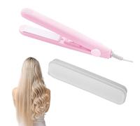 2 en 1 Lisseur Cheveux Mini lisseur de Voyage Professionnel Lisseur Boucleur Cheveux en Céramique pour Tous Types de Cheveux Cadeaux pour Femmes (Rose)