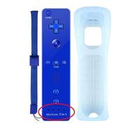 2 en 1 Manette Wiimote Motion Plus pour Nintendo Wii et Wii U bleu foncée -