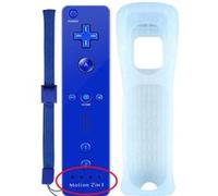 2 en 1 Manette Wiimote Motion Plus pour Nintendo Wii et Wii U bleu foncée -QUMOX® Bleu G