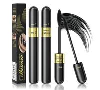2 en 1 Mascara épais à double effet Mascara de maquillage imperméable épais naturel, allongement épaississant épais, mascara effet faux cils, mascara noir, de maculage durable toute la journée