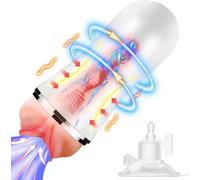 2 En 1 Masturbateur Réaliste Homme - Masturbateurs Masculins Mains Libres avec 3D Vaginette Ultra Réaliste Automatique Masturbateur Homme avec Vibrant & Entraînement Modes Sex Toýs Couple