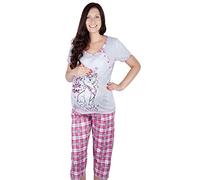 2 en 1 Maternité/Allaitement/Coton Pyjama a 2 Pieces 2057 (EU 40, Rose)