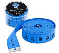 2 en 1 - Mètre ruban cm + mètre ruban de tailleur 150 cm dans une boîte de rangement (bleu)