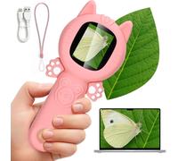 2 en 1 Microscope & Appareil Photo pour Enfants, 500X Portable Kidiscope Autofocus, 2 mégapixels Camera Enfant Double Caméra, Kits éducatifs de Microscopes Licorne Cadeau pour Filles 3-12 Ans
