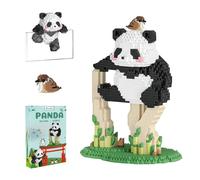 2 en 1 Mini Bloc de Construction 1558 Briques de Construction Panda Panda Blocs de Construction pour Animaux Mignon Panda Bricks - Jouet de Construction pour Enfants à partir de 9 Ans, Les Adultes