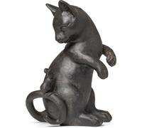 2 en 1 Moritz Tirelire et Décoration Figurine Chat et Souris Noir Hauteur 21 cm Chat Tabouret de Bord Décor Chats