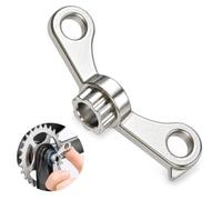 2-en-1 Outil de démontage de manivelle de vélo pour Shimano HollowTech II | Acier chromé de qualité, plus robuste que le plastique ; crochet pour retirer et poser rapidement le cache-manivelle