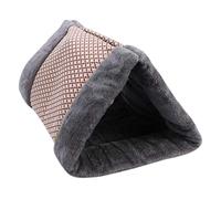 2-en-1 Panier&Coussin pour Animal Domestique Tunnel Lit Maison Chat Intérieur Nid de Chien Triangle Peluche Moelleux Doux Tapis de Lit Chiot Chaud Sac de Couchage Chaton Lavable Couffin pour Chat