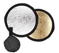 2 en 1 Photographie Réflecteur Rond Argent Or Pliable Portable avec Sac de Transport pour Studio Produit Portrait