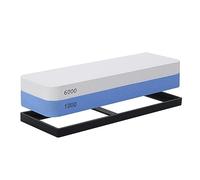 2 en 1 Pierre à Aiguiser 1000/6000 Aiguiseur de Couteaux Professionnel avec Base en Silicone Antidérapant