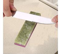 2 en 1 Pierre à Aiguiser Pierre Précieux Naturel Double Face Antidérapante Granularité 3000/10000 Ustensiles de Cuisine(Vert)