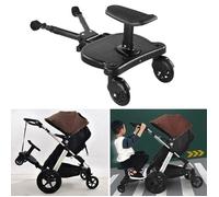 2 en 1 Planche de Poussette Universelle Marche Pied Poussette, Pédale pour Poussette Double, Réglable, Confort Plateforme Skate