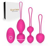 2 en 1 Poids et massages d'exercice Kegel Balls Débutants et resserrement - pour le contrôle de la vessie et les muscles du plancher pelvien (Rose)