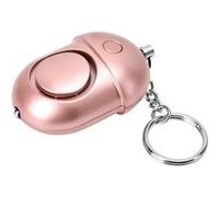 2 En 1 Porte-Clés d'Alarme Personnel+LED Troche 130db Or Rosé G