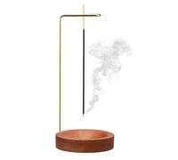 2 en 1 Porte Encens Bruleur Encens Porte Encens Baton Wooden Incense Holder Brûleur D'encens Inversé avec Bobine à Cône,pour Décor de Bureau à Domicile Yoga Méditation (Marron)